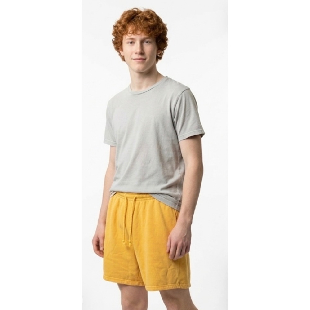 PacSun Sweat Shorts Mens‎ Small Yellow Fleece Drawstring Elastic Waist